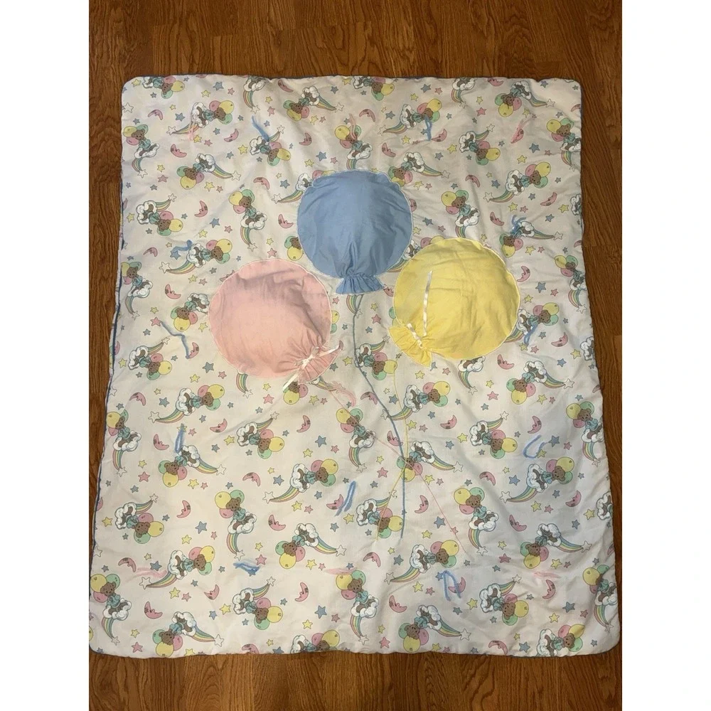 Vintage Precious Moments Baby Quilt Blanket Comforter 48